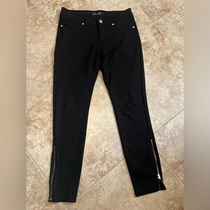 Seven7 Black  Pants with Gold Zippers